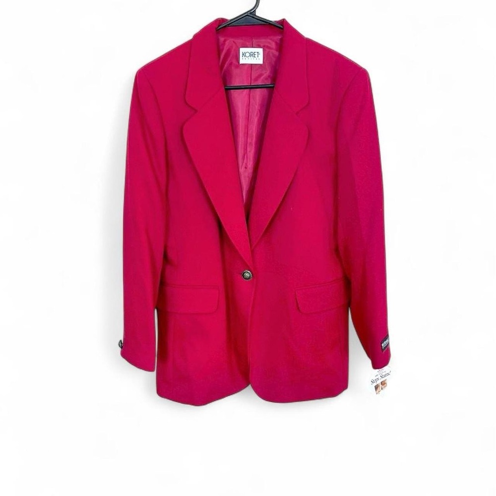 NWT Vintage Koret Women's Red Blazer Sz 14 Petite
